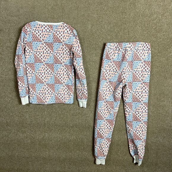 Janie & Jack Sleepwear Set Girls Size 8 Multi Floral Patchwork Pajama Top & Pant - Picture 11 of 13